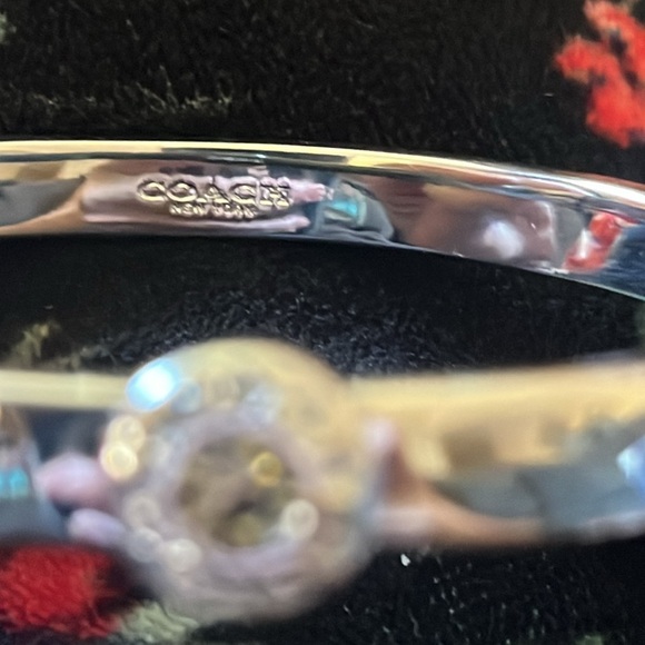 Coach Open Circle Hinged Bangle - Picture 10 of 11